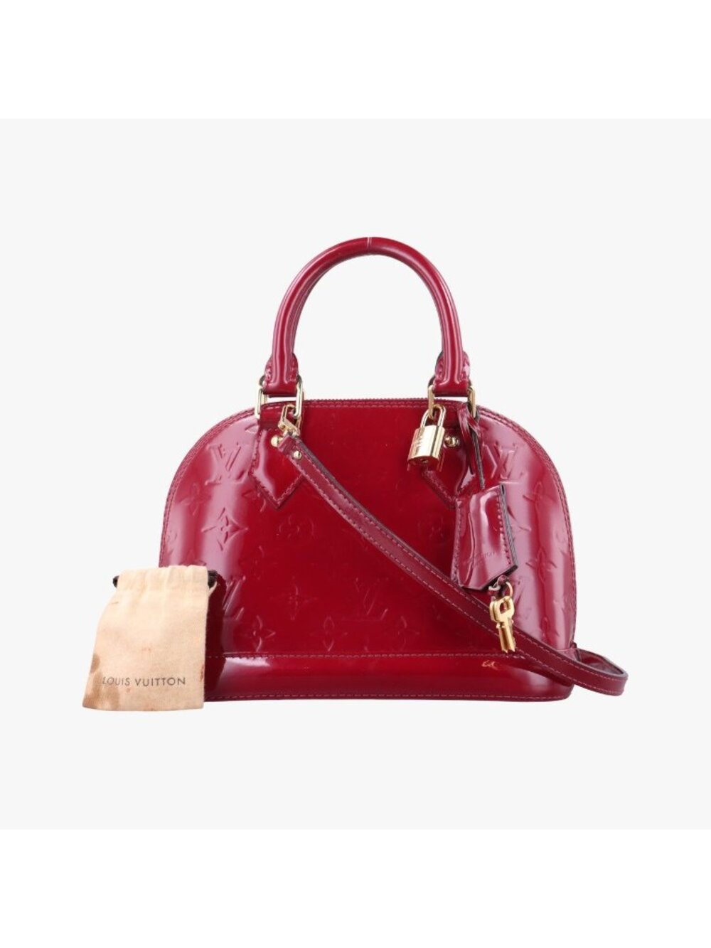 Louis Vuitton Alma BB Pomme D'amour Vernis Handbag